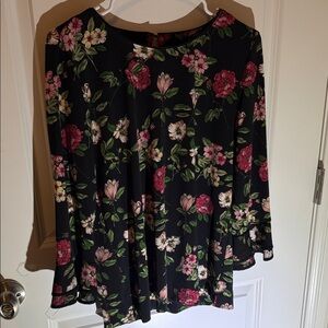 Karl Lagerfeld Black Floral Women's Blouse